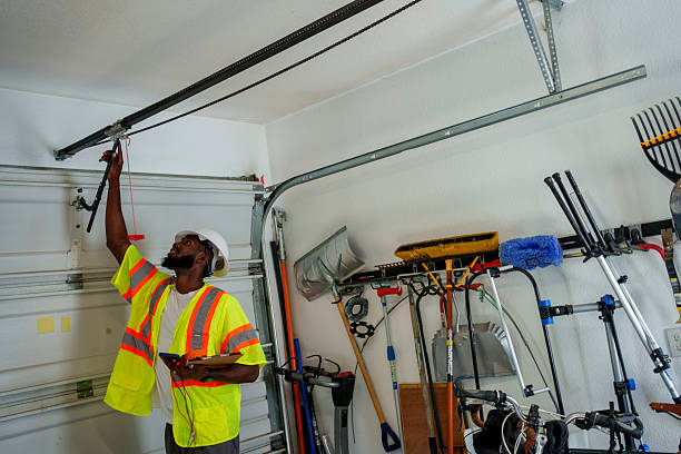 Professional Garage Door Panel Replacement technician working in Foscoe, NC